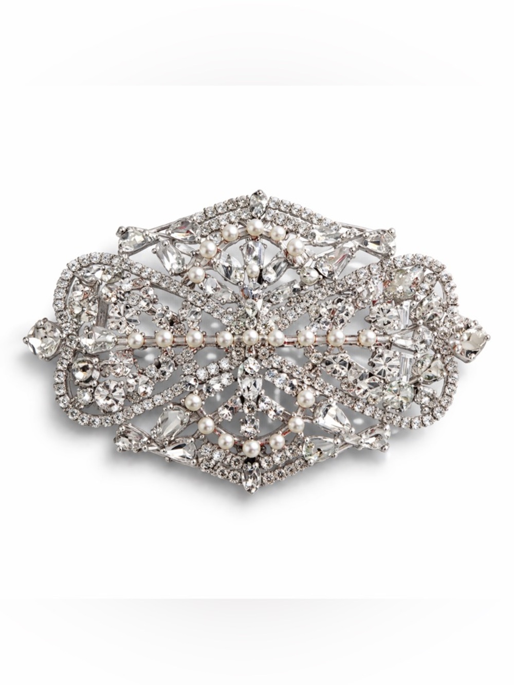 Vintage Silver and Pearl Brooch